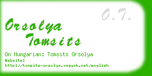 orsolya tomsits business card
